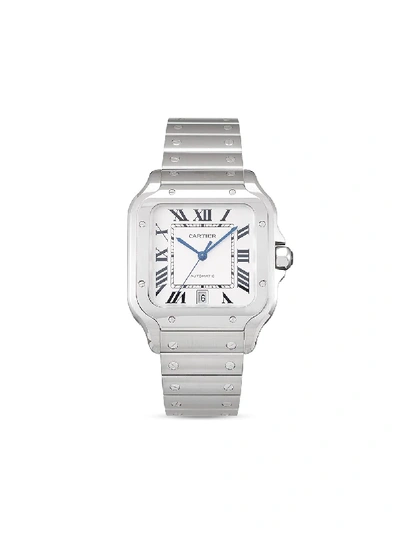 Shop Cartier 2020 Unworn Santos 39mm In White