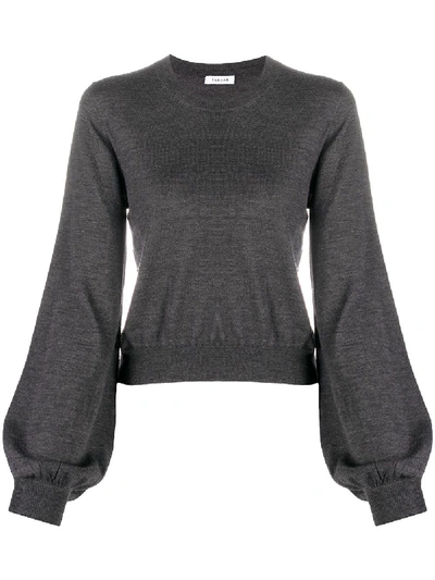 Shop P.a.r.o.s.h Bell Sleeve Knitted Sweater In Grey