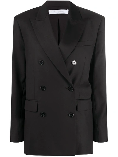 Shop Iro Double-breasted Blazer In Black