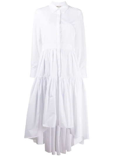 Shop Alexander Mcqueen Cotton Shirt Dress In White