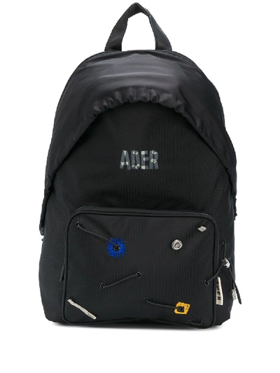 Shop Ader Error Logo Detail Backpack In Black