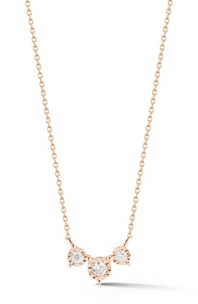 Shop Dana Rebecca Designs Ava Bea Diamond Trio Necklace In Rose Gold/ Diamond