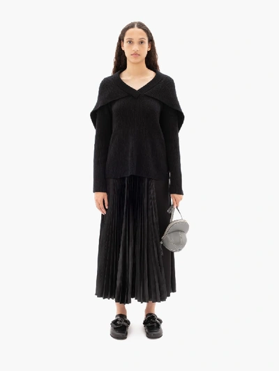 Shop Jw Anderson Pleated Skirt In Black