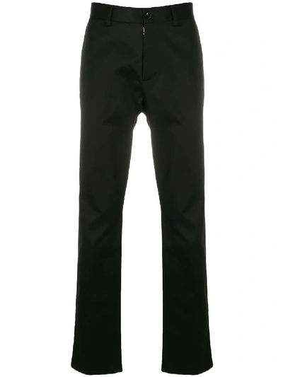 Shop Maison Margiela Slim-fit Straight-leg Trousers In Black