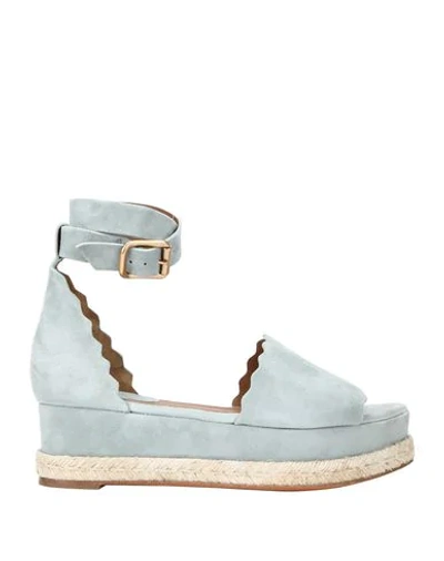 Shop Chloé Sandals In Sky Blue