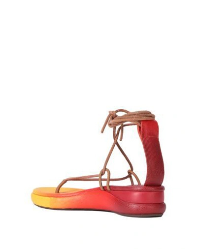 Chloé Toe Strap Sandals In Red