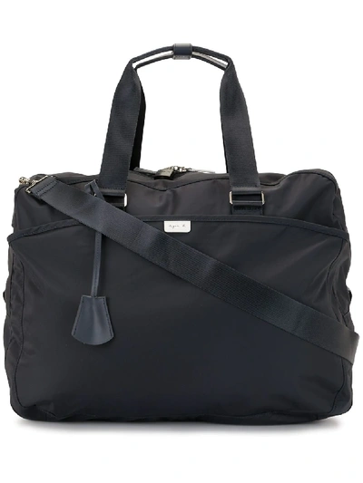 Shop Agnès B. Double-pouch Weekend Bag In Blue