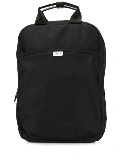 Shop Agnès B. Logo-patch Backpack In Black