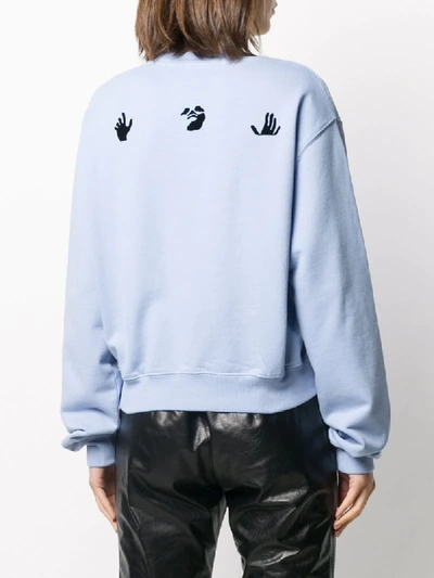 Shop Off-white Slogan Sweatshirt In Blue