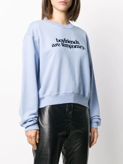Shop Off-white Slogan Sweatshirt In Blue