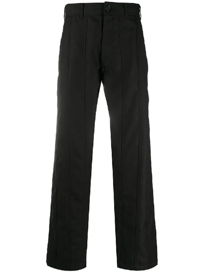 Shop Comme Des Garçons Shirt Straight-leg Trousers In Black