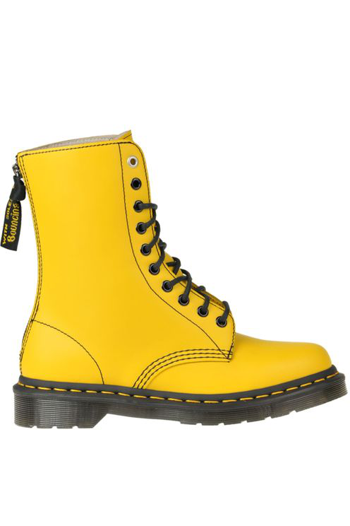 yellow combat boots