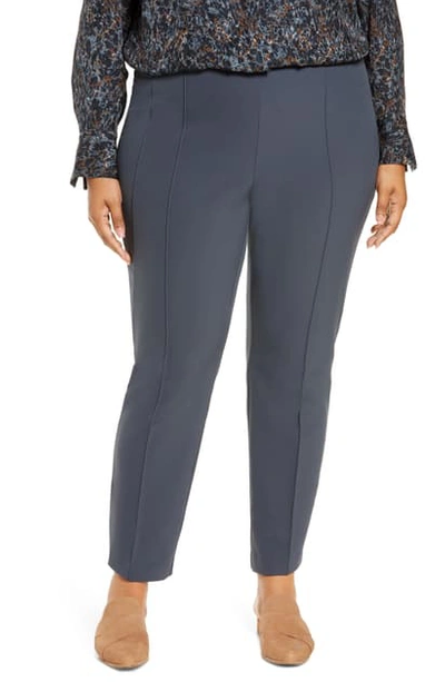 Shop Lafayette 148 Acclaimed Gramercy Stretch Pants In Blue Storm