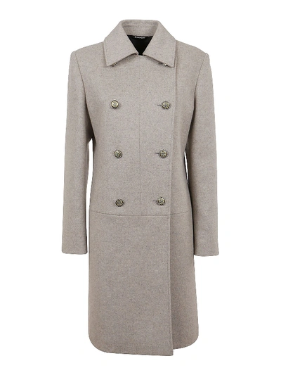 Shop Givenchy Melange Wool Coat In Light Grey