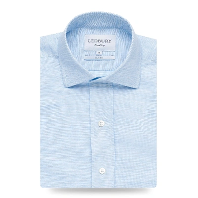 Shop Ledbury Men's Blue Edmunton Dress Shirt Classic