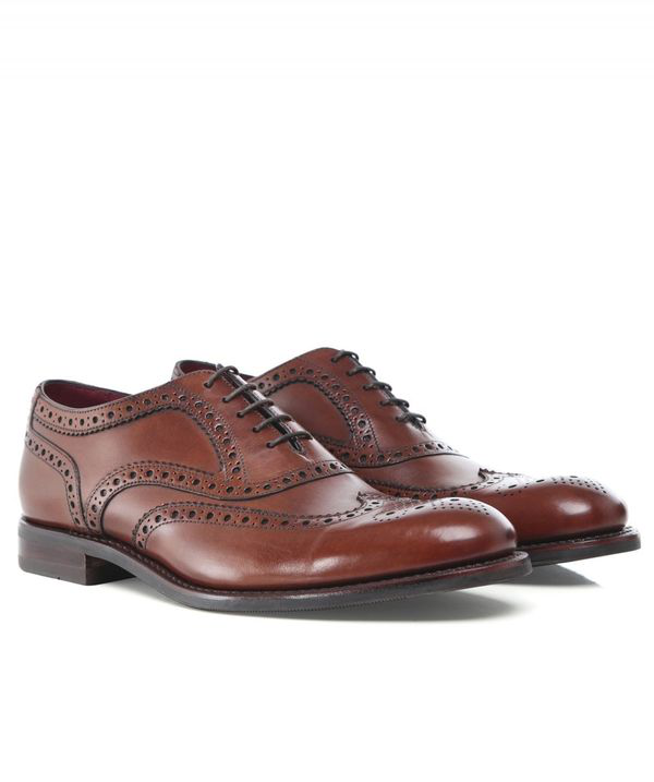 Loake Leather Fearnley Oxford Brogues Colour: Burgundy | ModeSens