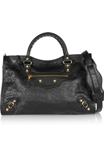Balenciaga Classic Velo Edge-line Leather Tote In Black | ModeSens