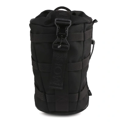 Shop Moncler Black One Shoulder Backpack In Technical Fabric