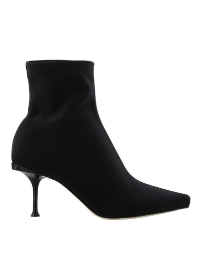 Shop Sergio Rossi Plaque Logo Ankle Boots In Black