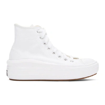 Shop Converse White Chuck Taylor All Star Move Sneakers In White/natur