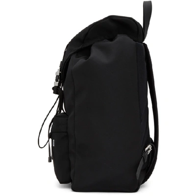 Shop Moschino Black Canvas Uomo Backpack In A2555 Black