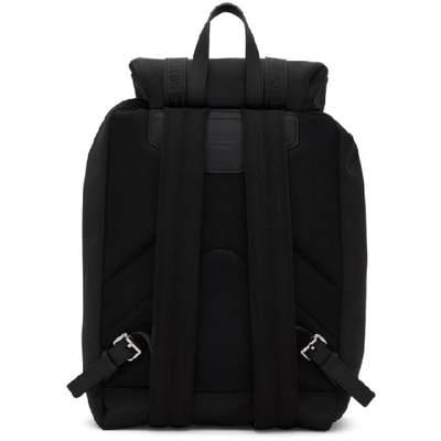 Shop Moschino Black Canvas Uomo Backpack In A2555 Black