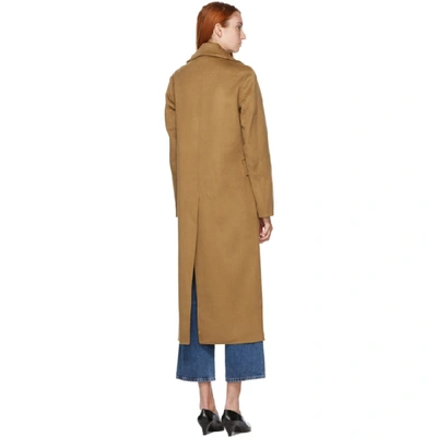 Shop Nanushka Brown Lana Wool Coat In Lt Brown