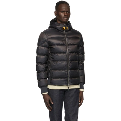 Shop Parajumpers Black Down Pharrell Sheen Jacket In 710 Pencil