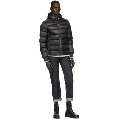 Shop Parajumpers Black Down Pharrell Sheen Jacket In 710 Pencil