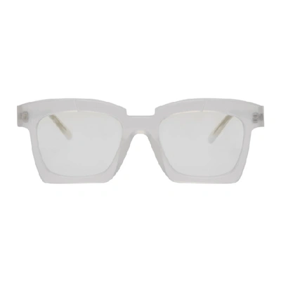 Shop Kuboraum Transparent Maske K5 Glasses In Pearl