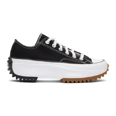 Shop Converse Black Run Star Hike Sneakers In Blk/wht/gum