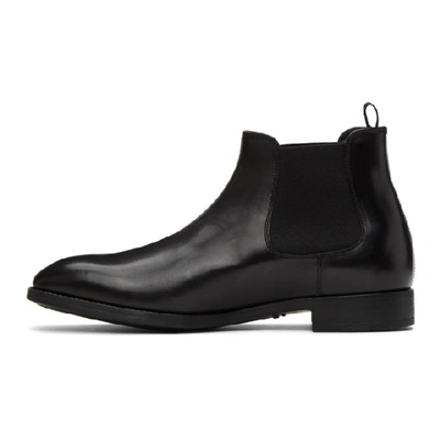 Shop Giorgio Armani Black Beatle Chelsea Boots In 00002