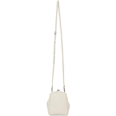 Shop Yohji Yamamoto Off-white Medium Clasp Shoulder Bag In Ivory