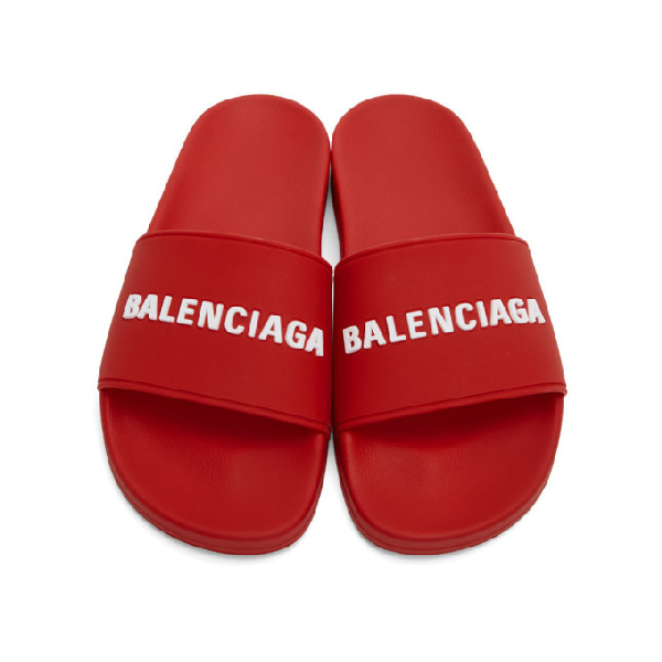 balenciaga sandals red