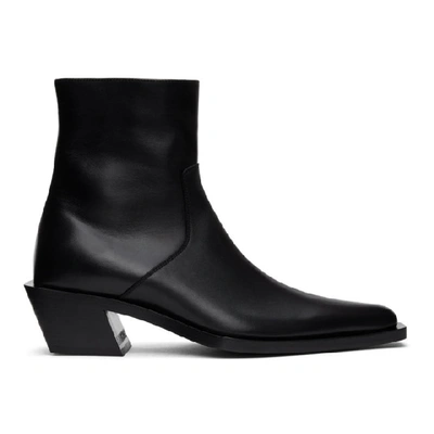 Balenciaga Tiaga Block-heel Leather Boots In Black