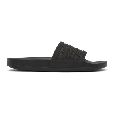 Shop Adidas Originals Black Adilette Comfort Slides