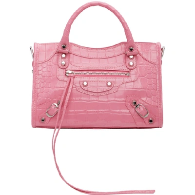 Shop Balenciaga Pink Mini City Bag In 5842 Bpink