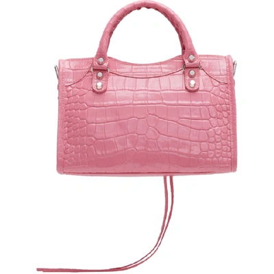 Shop Balenciaga Pink Mini City Bag In 5842 Bpink