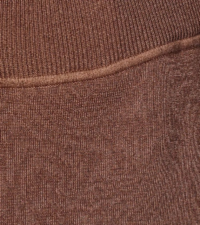 Shop Max Mara Kenya Wool Trackpants In Brown