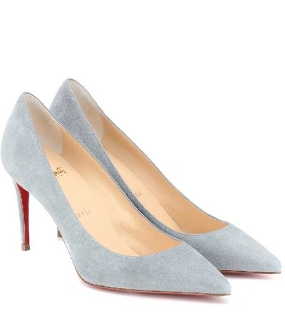 Shop Christian Louboutin Kate 85 Suede Pumps In Blue