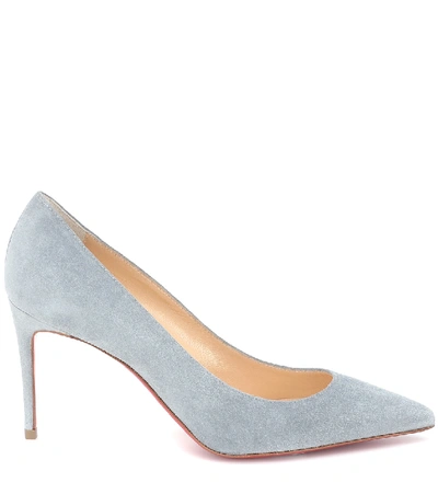 Shop Christian Louboutin Kate 85 Suede Pumps In Blue