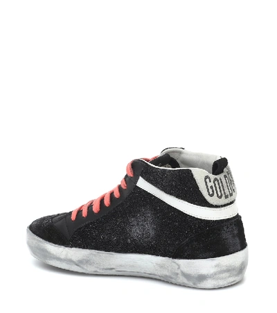 Shop Golden Goose Mid Star Leather Sneakers In Black