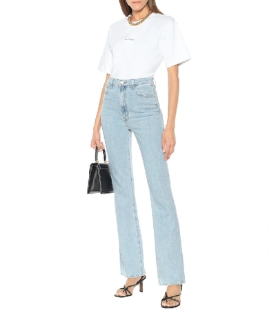 Shop J Brand Runway High-rise Flared Jeans In Blue