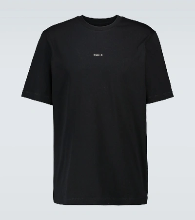 Shop Oamc Mark Silk Foulard T-shirt In Black