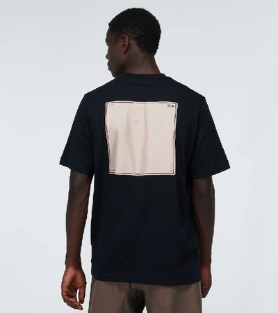 Shop Oamc Mark Silk Foulard T-shirt In Black