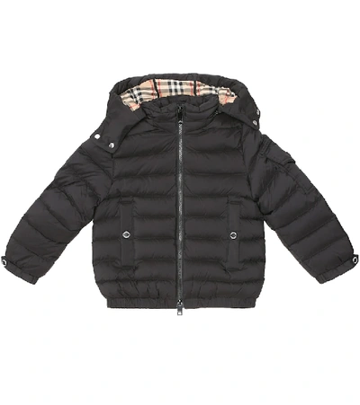 Shop Burberry Down Jacket In Black
