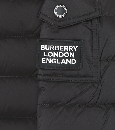 Shop Burberry Down Jacket In Black