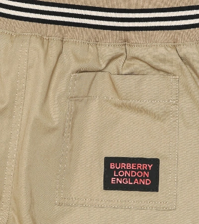 Shop Burberry Cotton Pants In Beige