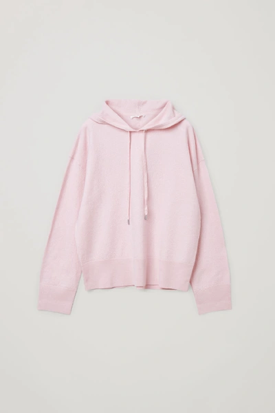 Shop Cos Boiled-wool Hooded Jumper In Pink