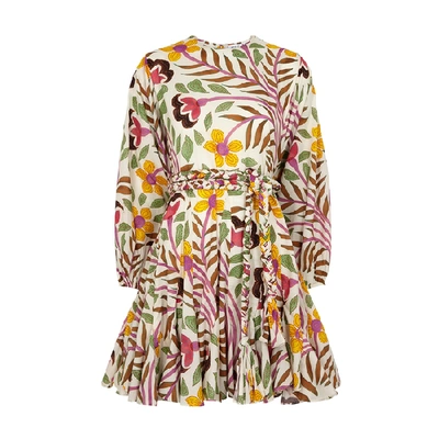 Shop Rhode Ella Printed Cotton Mini Dress In Multicoloured